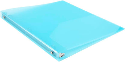 JAM PAPER Plastic 0.75 inch Binder - Clear 3 Ring Binder - Sold Individually
