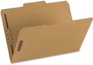 Smead Fastener File Folder, 2 Fasteners, Reinforced 2/5-Cut Tab Right of Center Position, Guide Height, Legal Size, Kraft, 50 per Box (19880)