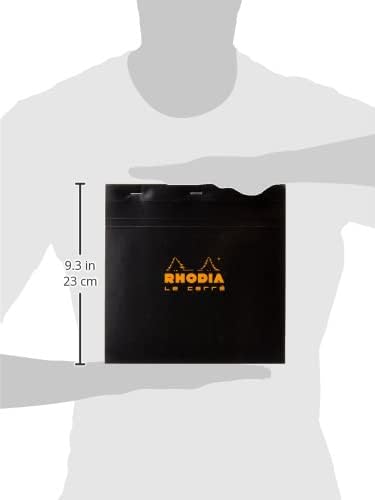 Rhodia Head Stapled Pad, No16 A5, Dot - Black