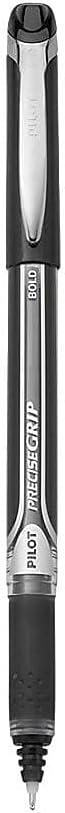 PILOT Precise Grip Liquid Ink Rolling Ball Stick Pens, Bold Point, Black Ink, 12-Pack (28901)