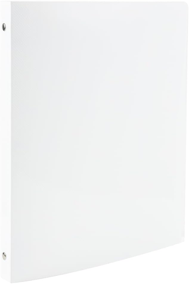 JAM PAPER Plastic 0.75 inch Binder - Clear 3 Ring Binder - Sold Individually