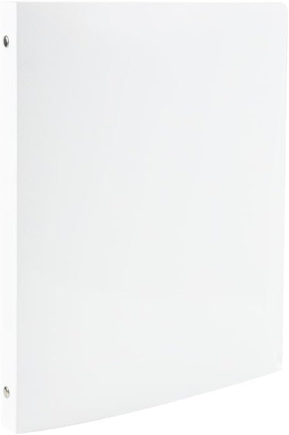 JAM PAPER Plastic 0.75 inch Binder - Clear 3 Ring Binder - Sold Individually