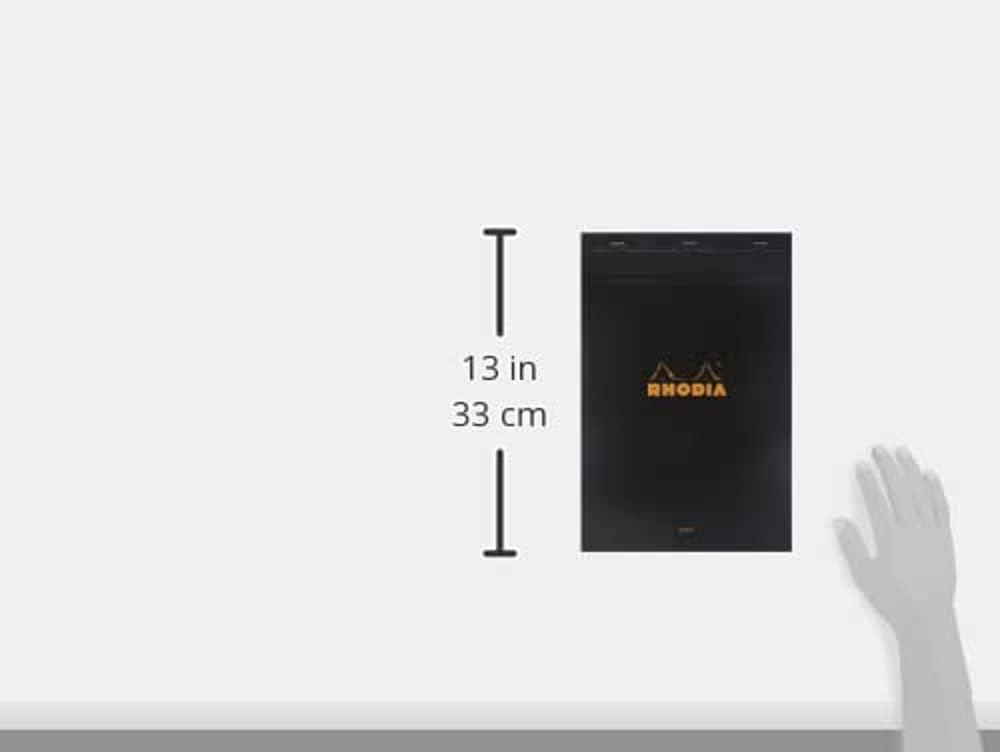 Rhodia Head Stapled Pad, No16 A5, Dot - Black