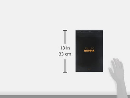 Rhodia Head Stapled Pad, No16 A5, Dot - Black
