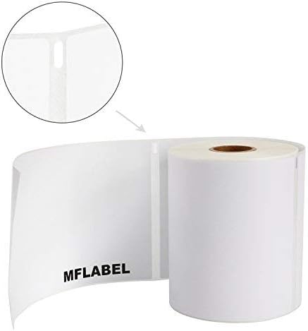 MFLABEL 4x6 Thermal Shipping Labels - 2 Rolls of 250, Perforated & Smudge-Proof Direct Thermal Labels Compatible with Rollo, Zebra, for Amazon UPS FedEx Shopify