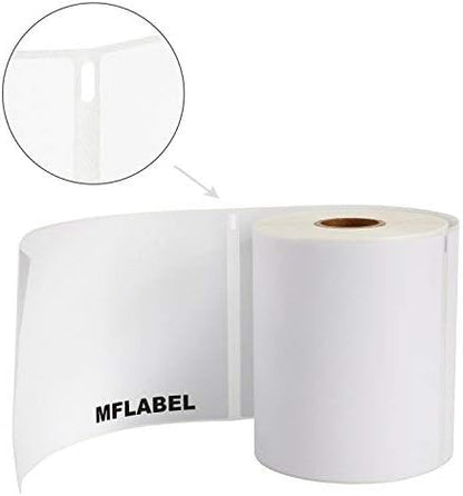 MFLABEL 4x6 Thermal Shipping Labels - 2 Rolls of 250, Perforated & Smudge-Proof Direct Thermal Labels Compatible with Rollo, Zebra, for Amazon UPS FedEx Shopify