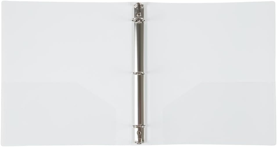 JAM PAPER Plastic 0.75 inch Binder - Clear 3 Ring Binder - Sold Individually