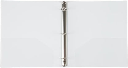 JAM PAPER Plastic 0.75 inch Binder - Clear 3 Ring Binder - Sold Individually