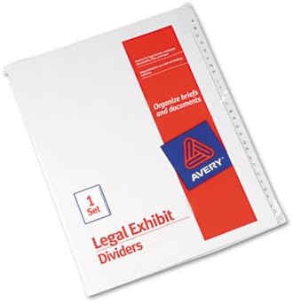 Avery A-Z Legal Exhibit Dividers for 3 Ring Binders, 25-Tab Set, Allstate Style, 1 Binder Divider Set (01700)