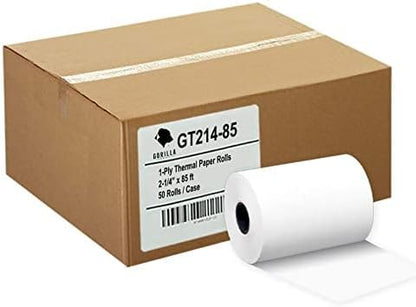 Gorilla Supply Thermal Paper Receipt Roll 2-1/4" x 50' BPA Free 50 Rolls