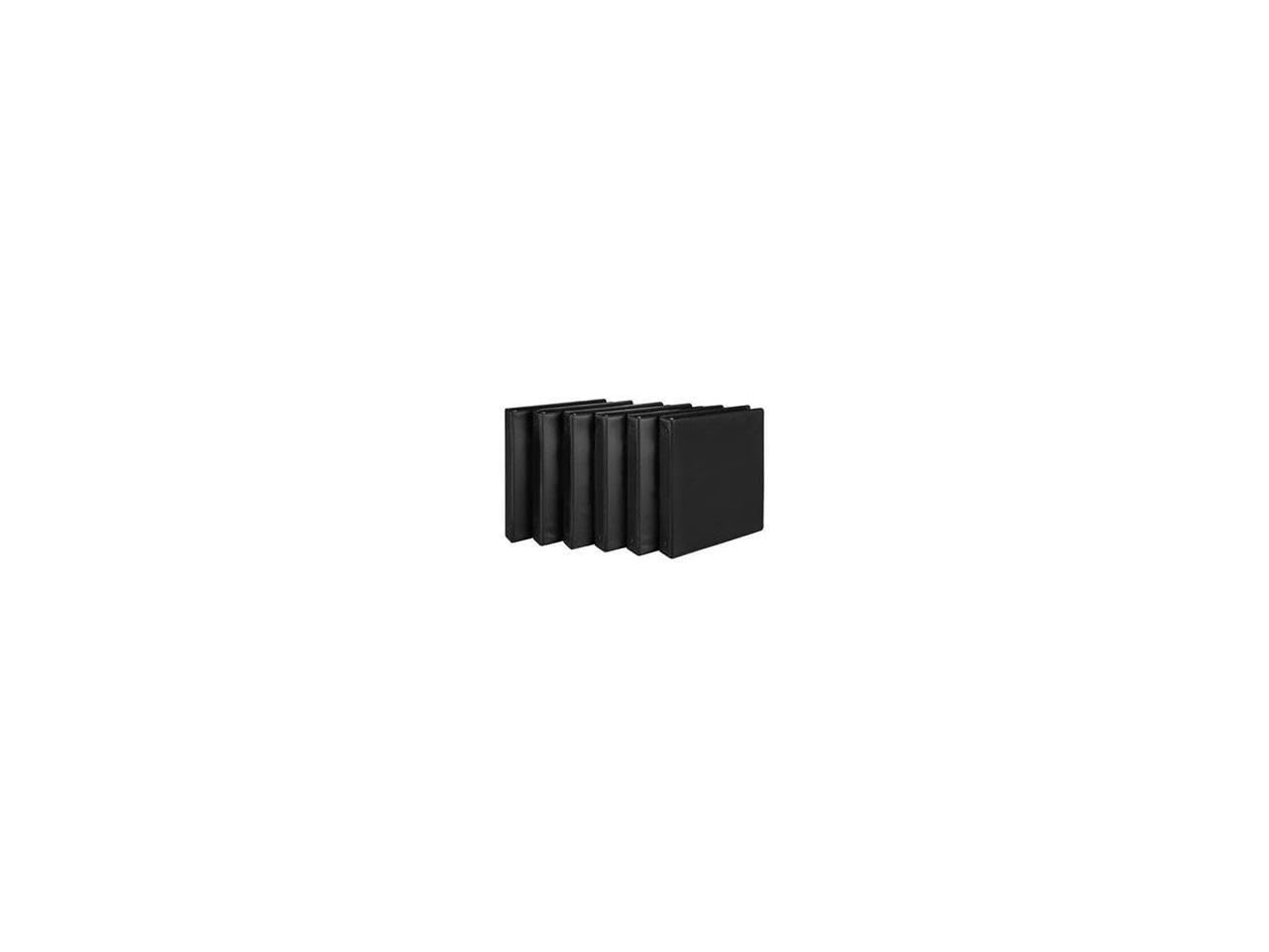 Samsill 3 Inch 3 Ring Binders, Economy Round Ring, Clear View Cover, 550 Sheet Capacity - for School, Home, Office - Black, 4 Pack