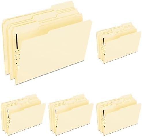 Pendaflex Manila Fastener Folders, Legal Size, 2 Fasteners, 1/3 Cut, 50/BX (FM313EE)