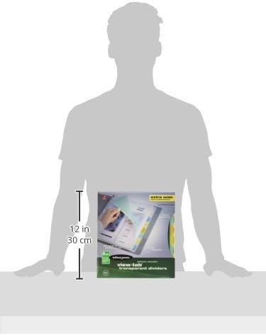 Wilson Jones View-Tab Index Dividers, 8-Tab, Extra Wide Square, Letter, Assorted, 8 per Set (55070)