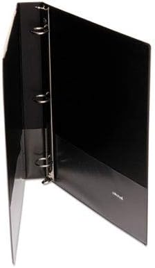 Universal Economy Round Ring View Binder, 3 Rings, 1" Capacity, 11 x 8.5, White, 12/Carton