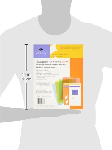 Business Source Green Transparent Poly File Holders