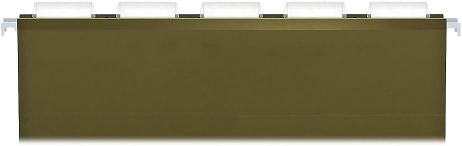 Pendaflex Extra Capacity Reinforced Hanging File, 3", Legal Size, Standard Green, 1/5 Cut, 25/BX (04153x3)