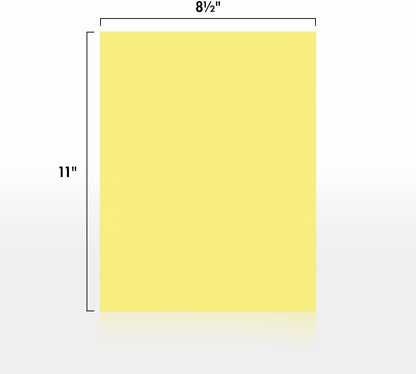 LUXPaper 8.5" x 11" Paper | Letter Size | Pastel Canary Yellow | 60lb. Text | 50 Qty