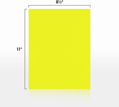 LUXPaper 8.5" x 11" Paper | Letter Size | Pastel Canary Yellow | 60lb. Text | 50 Qty