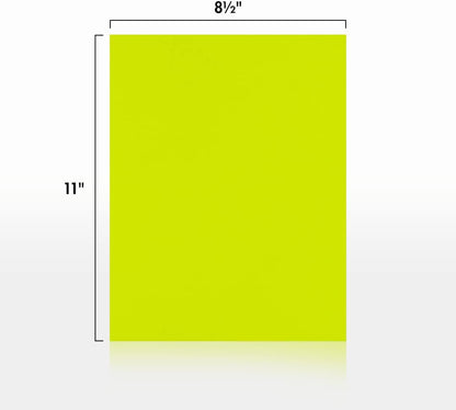 LUXPaper 8.5" x 11" Paper | Letter Size | Pastel Canary Yellow | 60lb. Text | 50 Qty