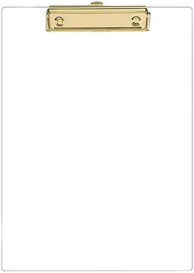 JIARI Acrylic Glitter Clipboard, Office Letter Size 8.5 x 11 Inches, A4 Paper Size, 1 Pack (Glitter-Rose Gold)