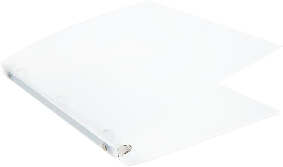 JAM PAPER Plastic 0.75 inch Binder - Clear 3 Ring Binder - Sold Individually