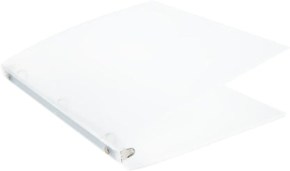 JAM PAPER Plastic 0.75 inch Binder - Clear 3 Ring Binder - Sold Individually