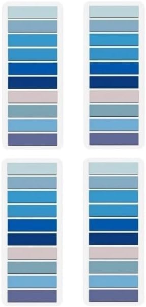 800 Pcs Blue Sticky Index Tabs, Page Markers Notes Tabs Writable and Repositionable Book Flags Tabs Strip Index Tabs Self-Stick Note Pads for Page Marking Classify File