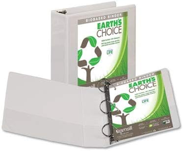 Samsill Plant-Based 3 Inch Durable D-Ring, View Binder, Eco-Friendly, USDA Certified Biobased, 4 Count, Pack of 1, Boho Assortment