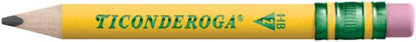Ticonderoga My First Half-Size Wooden Pencils, Large Triangle-Barrel Pre-Sharpened #2 (HB) Short 4.5" Yellow Pencils with Erasers, Yellow, 12/Pack