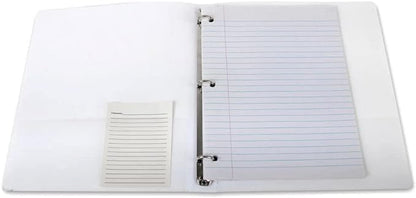 Trail Maker 1 inch Binders (50 Pack), 3 Ring Hardcover Binders in Bulk with Clear View Cover, Pockets for Classroom, Office, Portfolios | Bulk School, Teacher, Office Supplies (White Only Pack)