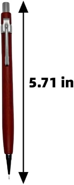 Spiral Grain Wooden Mechanical Pencils -Unique Colors Airplane Aluminum Core Artist's Drawing Pencil Comes with Gift Box (Walnut)