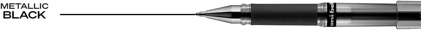 uniball Signo Gel Impact Pens, Bold Point (1.0mm), Metallic Pink Ink, 6 Pens