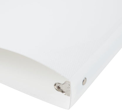 JAM PAPER Plastic 0.75 inch Binder - Clear 3 Ring Binder - Sold Individually