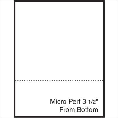 Perforated Paper Alliance Laser Cut Sheet 8.5 x 11 inch, 20 lb, 92 Bright - Made In The USA (5.5 From Bottom, 2,500 Sheets | Case)