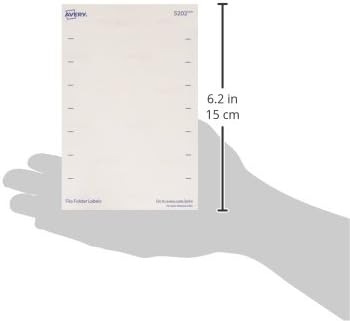 Avery File Folder Labels on 4" x 6" Sheets, Easy Peel, White, Print & Handwrite, 2/3" x 3-7/16", 252 Labels (5202)
