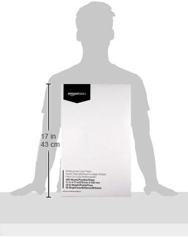 Amazon Basics Multipurpose Copy Printer Paper, 20 lb, 8.5 x 11 Inches, 10 Reams (5,000 Sheets), 92 Bright White
