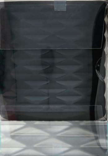 Post-it Note Dispenser, Vertical Design, Pop-Up Notes, Black with Grey Geometric Pattern, 1 Aqua Splash 3 in x 3 in Super Sticky Note Pad