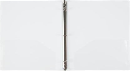 JAM PAPER Plastic 0.75 inch Binder - Clear 3 Ring Binder - Sold Individually