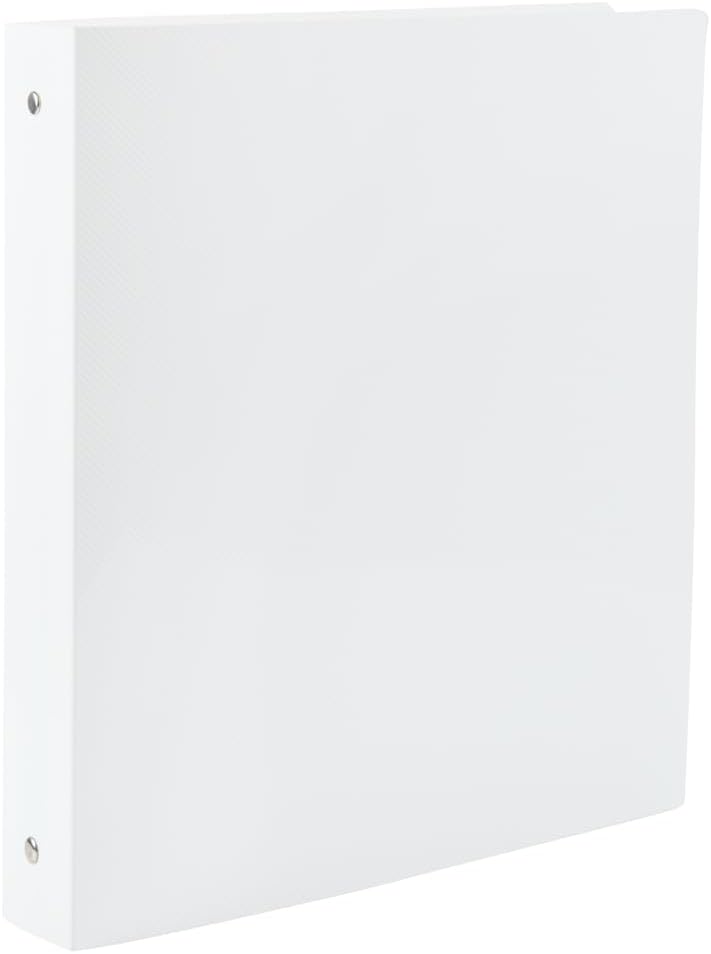 JAM PAPER Plastic 0.75 inch Binder - Clear 3 Ring Binder - Sold Individually