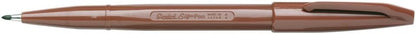 Pentel Sign Pen, Fiber-Tipped, Black Ink (S520-A), Box of 12