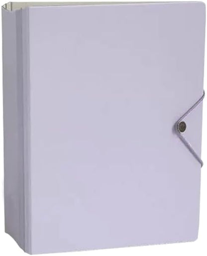 A5 3-Hole Round Ring Binder, Refillable Notebook Journal Folder, Binder Protector/DIY Scrapbook/Binder Cover Protector (Purple)