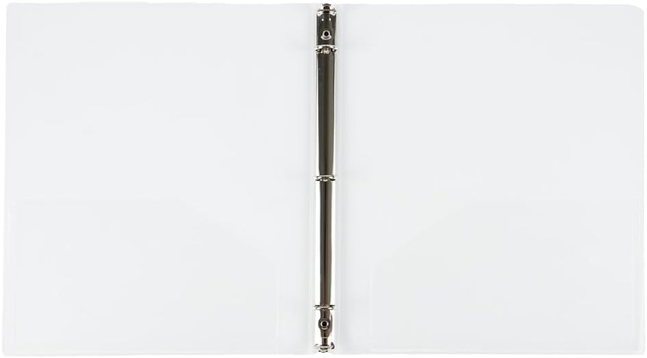 JAM PAPER Plastic 0.75 inch Binder - Clear 3 Ring Binder - Sold Individually