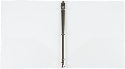 JAM PAPER Plastic 0.75 inch Binder - Clear 3 Ring Binder - Sold Individually
