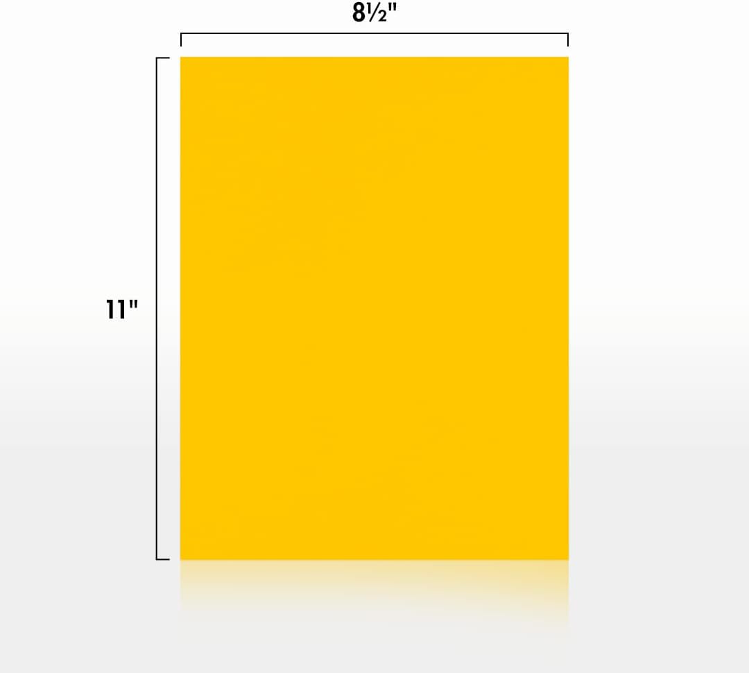 LUXPaper 8.5" x 11" Paper | Letter Size | Pastel Canary Yellow | 60lb. Text | 50 Qty