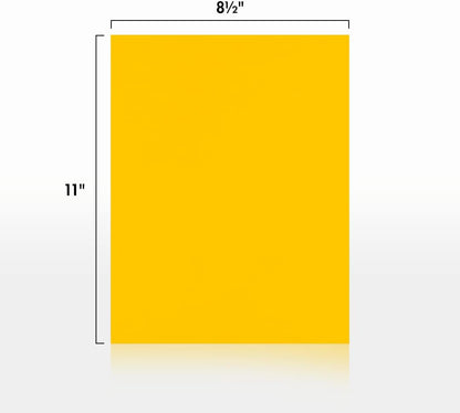 LUXPaper 8.5" x 11" Paper | Letter Size | Pastel Canary Yellow | 60lb. Text | 50 Qty