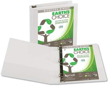 Samsill Plant-Based 3 Inch Durable D-Ring, View Binder, Eco-Friendly, USDA Certified Biobased, 4 Count, Pack of 1, Boho Assortment