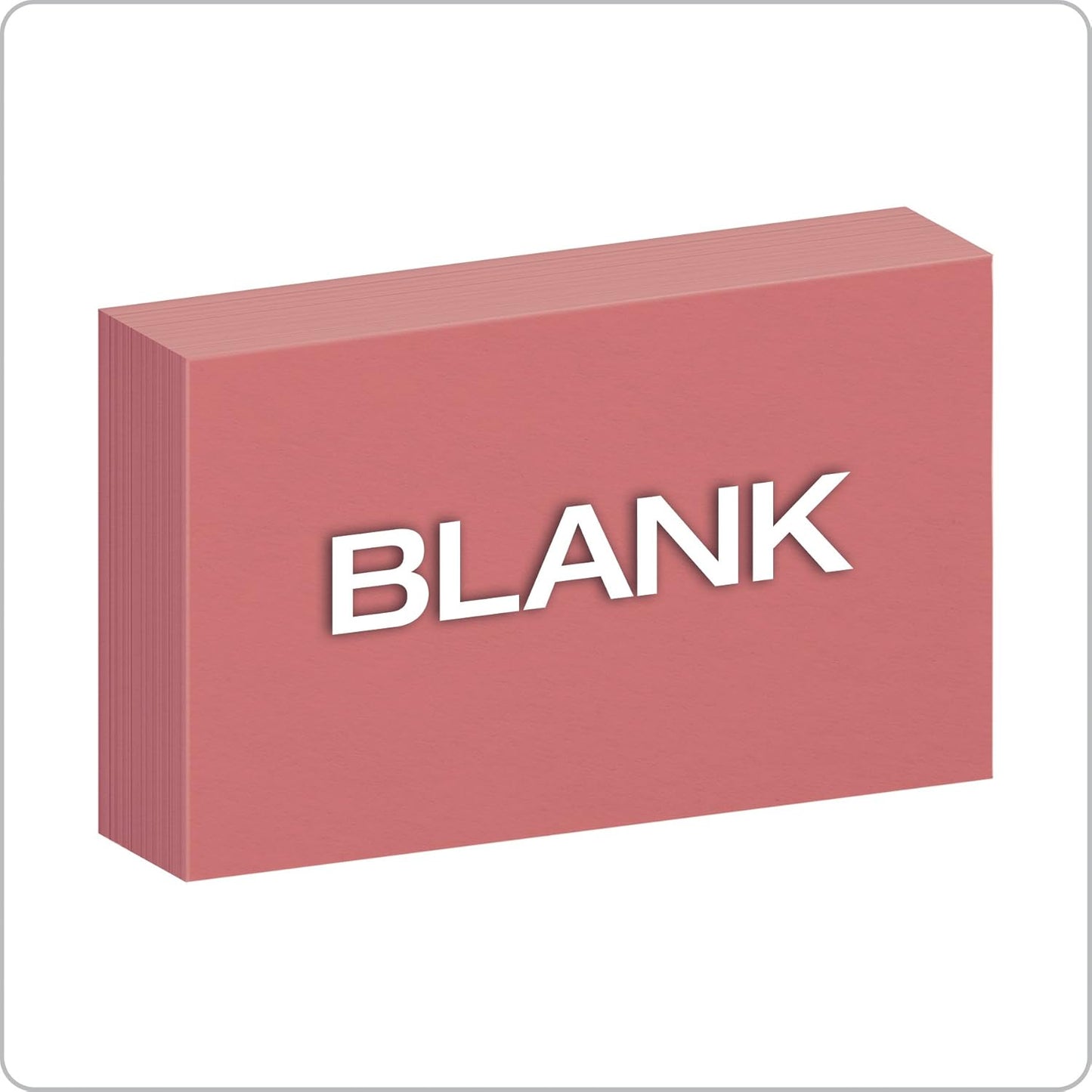 Blank Color Index Cards, 3" x 5", Cherry, 100 Per Pack (7320 CHE)