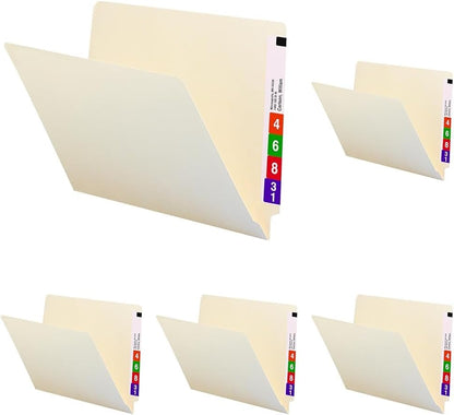 Smead End Tab File Folder, Straight-Cut Tab, Letter Size, Manila, 100 per Box (24100)