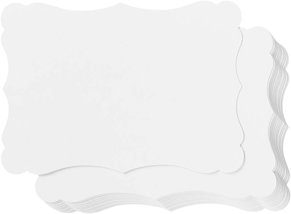 50 Pack Blank Kraft Cards Cardstock Thick Paper Brown Greeting Cards for DIY Gift Card Menus, Baby Shower and Wedding Invitations (Multicolored, 5x7IN)