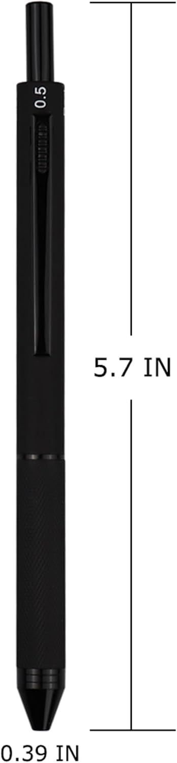 DUNBONG Ballpoint Metal D1 Refill for Multifunction Pen, Black pack of 5 pieces (Black)
